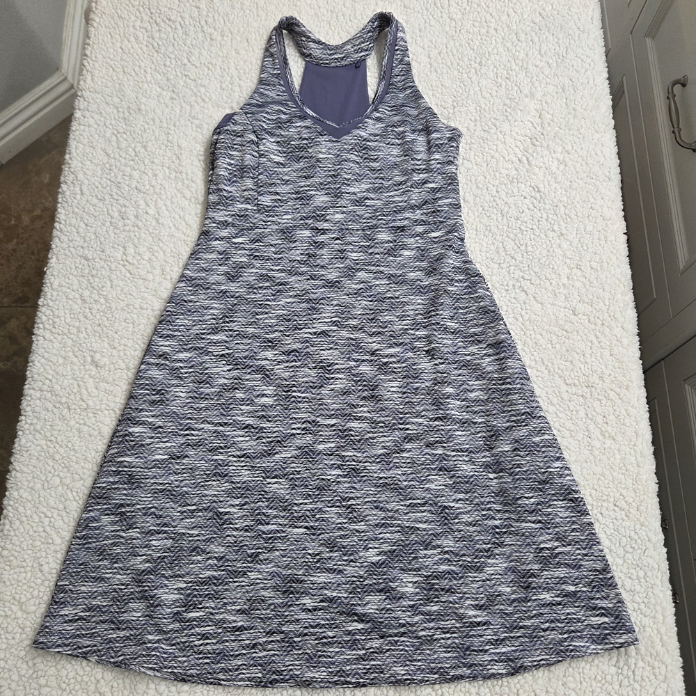 MPG Blue and White Midi Dress